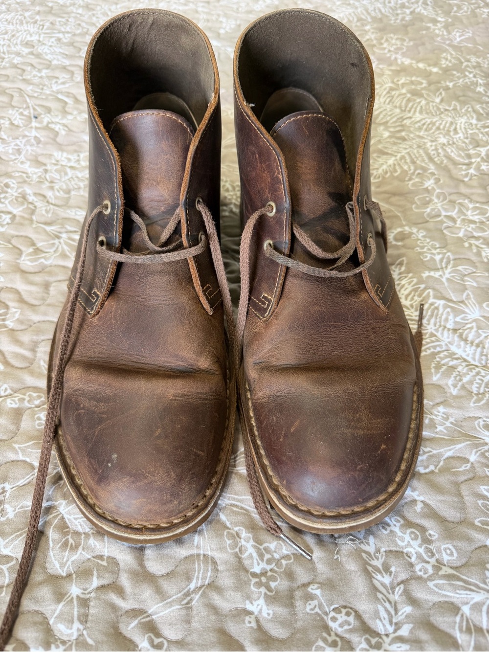 Men's Clarks Leather Bushacre Chukka Boots
